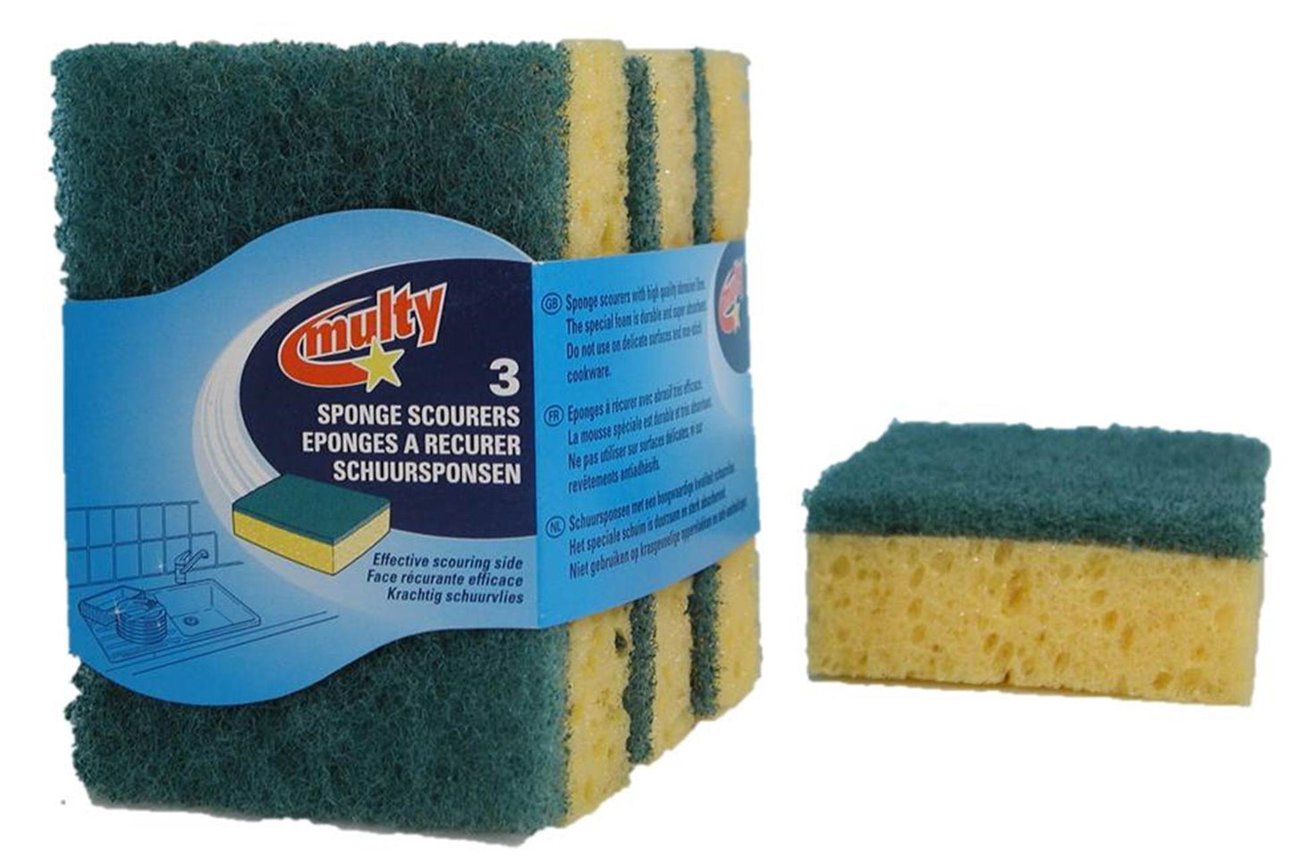 Multy Scheuerschwämme im 3er-Pack