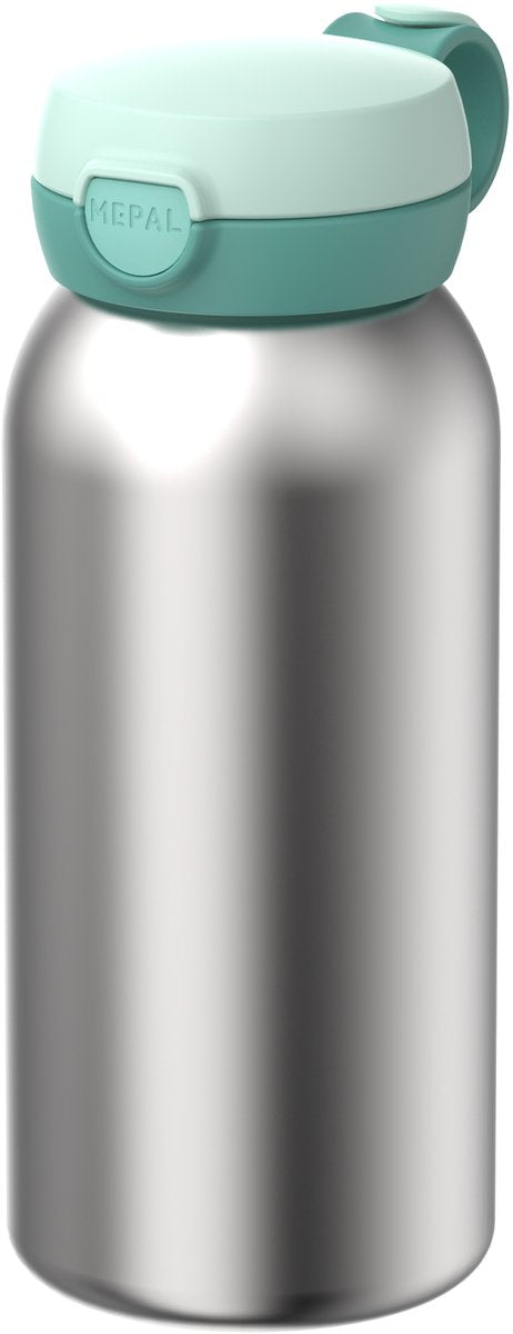 Mepal Edelstahl-Trinkflasche mit Klappdeckel Campus – 600 ml – Trinkflasche Edelstahl – auslaufsicher – hygienischer Deckel – kühles Mint