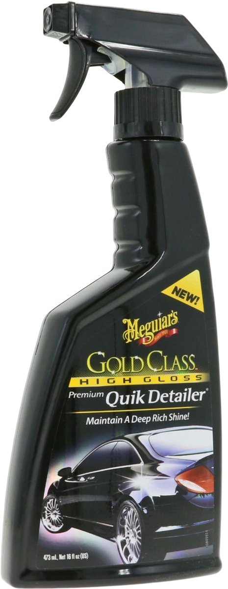 Meguiar's Meguiar's Gold Class Premium Quik Detailer – 473 ml – schnelles Detailer-Spray – hoher Glanz für dunkle Farben – antistatische Formel – entfernt Staub-Fingerabdrücke