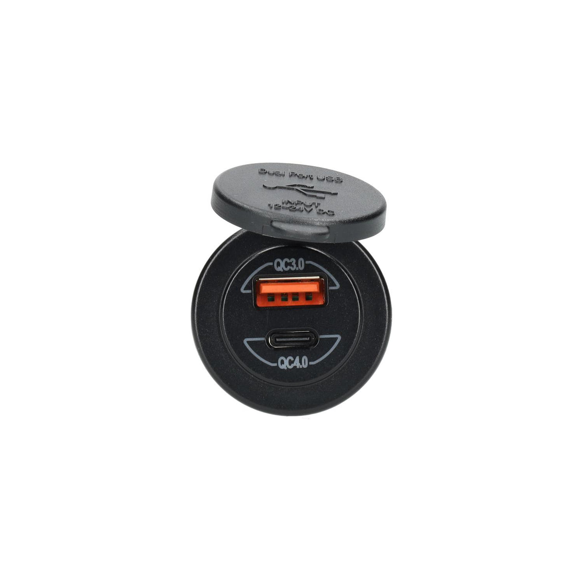 Integriertes Powerline-USB-Ladegerät mit USB-A QC3.0 und USB-C QC4.0