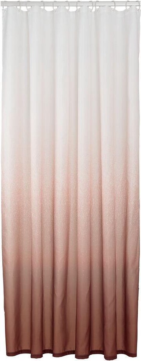 Robbenfell-Mischung – Duschvorhang 180 x 200 cm – Polyester – Dunkelrosa-Weiß