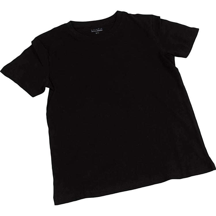 Creativ Firmen-T-Shirts, B: 42 cm, Größe 9-11 Jahre, Rundhalsausschnitt, 145 g, Schwarz, 1 Stück