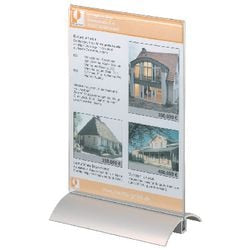Präsentationsständer langlebig 858819 Alu A5 transparent