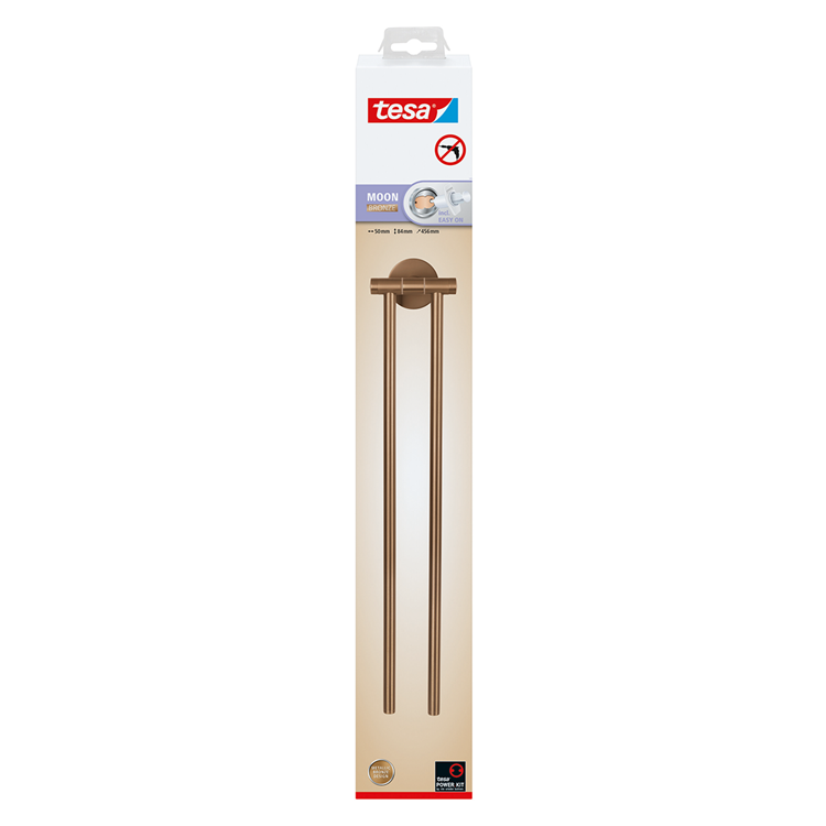 Tesa 1072313 - Moon Bronze Handtuchhalter 2-armig | 2 Stk