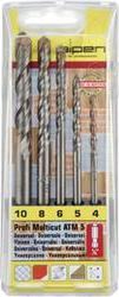 Alpen multicut 100805100 Hartmetall-Multifunktionsbohrer-Set 5-teilig 1 4 (6,3 mm) 1 Satz(e)