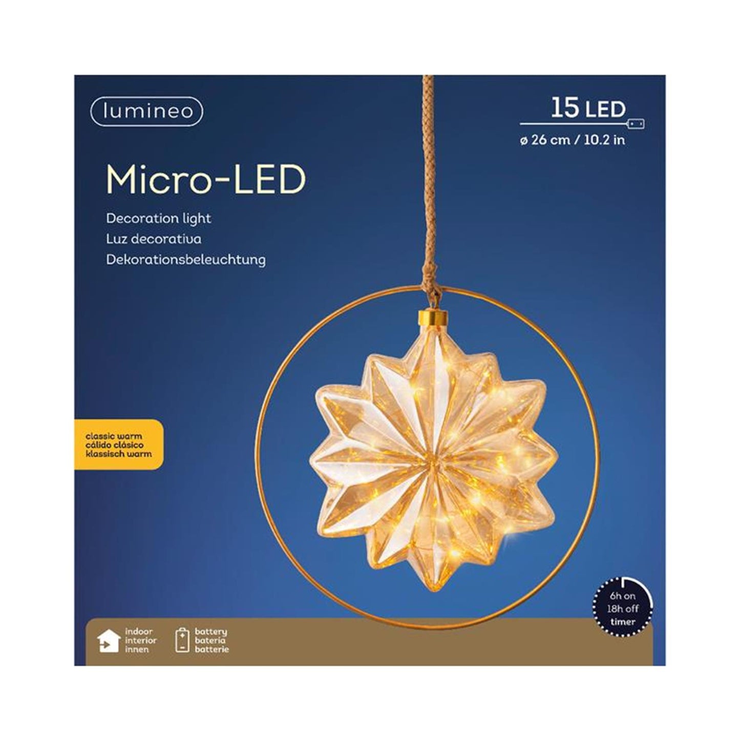 Lumineo micro 15 LED Stern ø 26cm