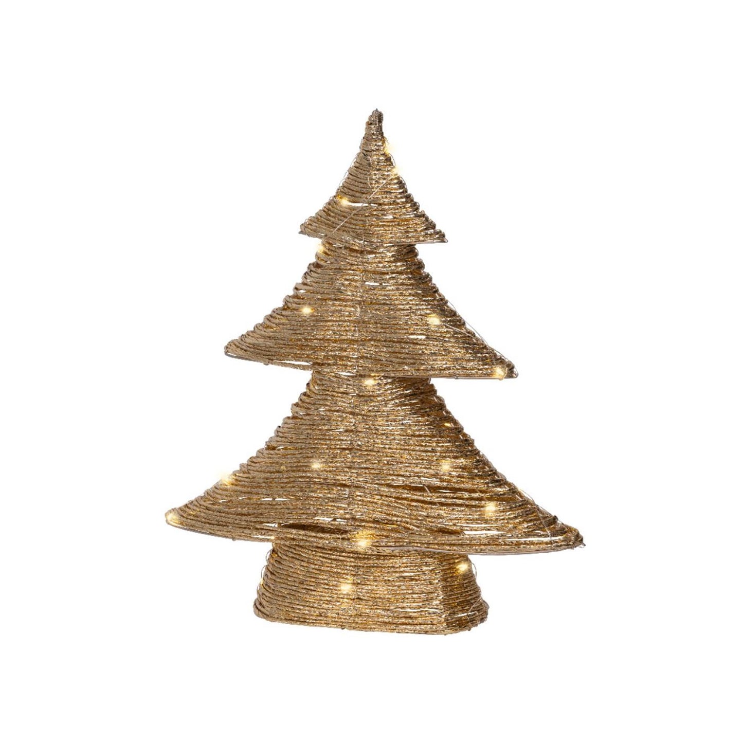 Lumineo Weihnachtsbaum Gold LED 10x34x40cm