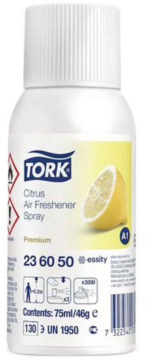 Tork Lufterfrischer 236050.1 Spray mit Zitrusduft A1 flexible Einstellungen (7322540030082)