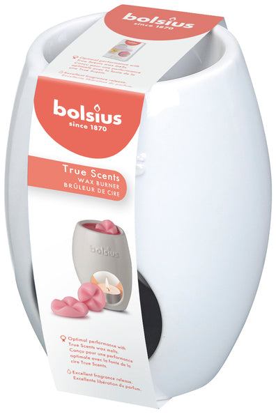 Bolsius Duftwachsbrenner oval weiß ø94x123 mm (2 Stück)