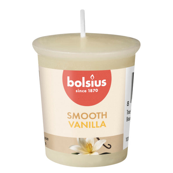 Bolsius Votivkerze rund True Scents Vanille ø45x53 mm 15 Stunden (24 Stück)
