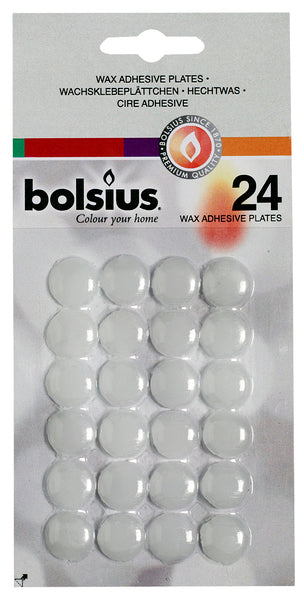 Bolsius Klebewachs-Rundblister (24x 24 Stück)