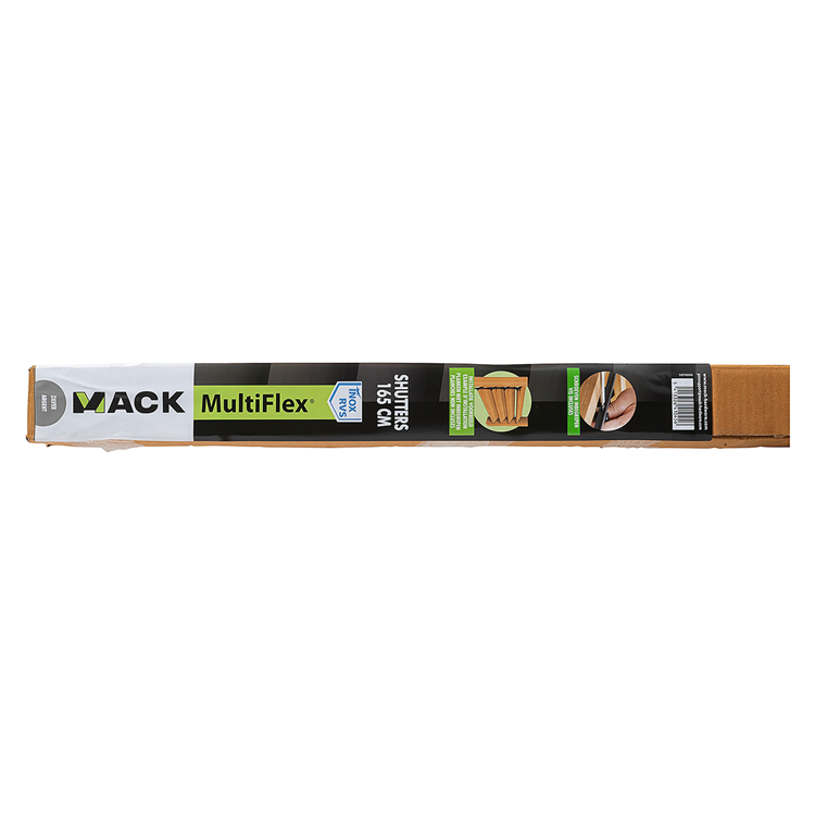 Mack 1074593 - Multiflex-Fensterläden 165 cm Edelstahl | 2 Stk