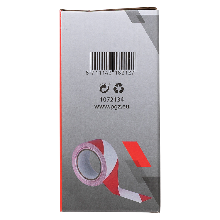 Mack 1072134 – Absperrband rot weiß Box 75 mm x 500 m – 35 Mikron | 3 Stück