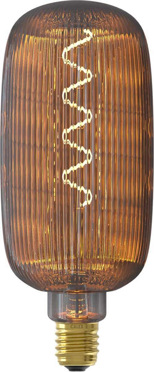 Calex Pulse Lyon LED-Lampe – E27 – Filament-Lichtquelle – warmweißes Licht – Rauchglas