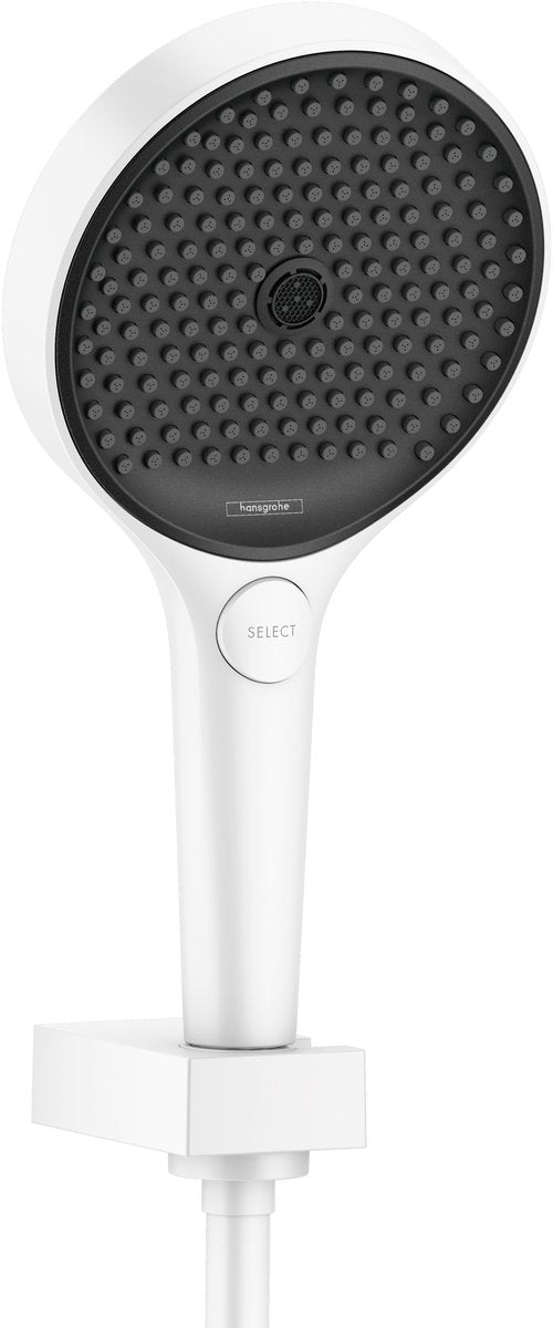 Hansgrohe Rainfinity Powderrain Brausehalter-Set 130 3jet mit Brauseschlauch 125 cm mattweiß
