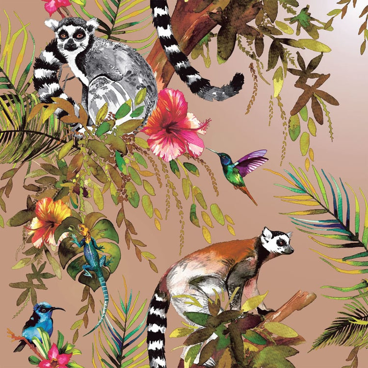 Niederländische Wandverkleidung niederländische Wandverkleidung Wallpaper Lemur Roségoud -gelenkt