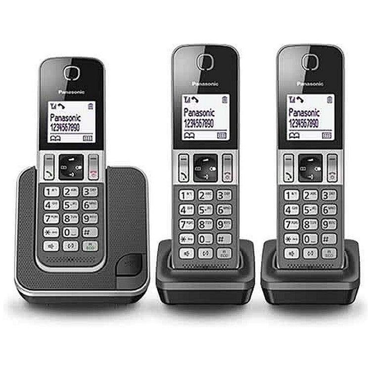 Panasonic KX-TGD313NLG Fixedelefone 3 Teile schwarz Silber