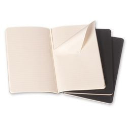 Notizbuch Moleskine Lines schwarz 3 Stück