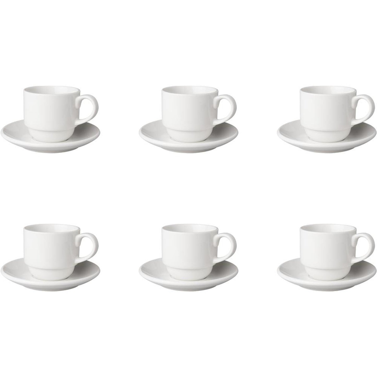 Mammoet Budgetline Tasse und Untertasse breit 6 Stück