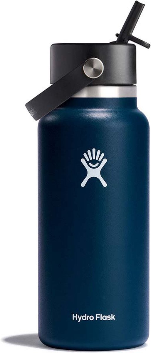 Hydro Flask Wide Mouth Flex Straw Cap Trinkflasche (946 ml) – Indigo