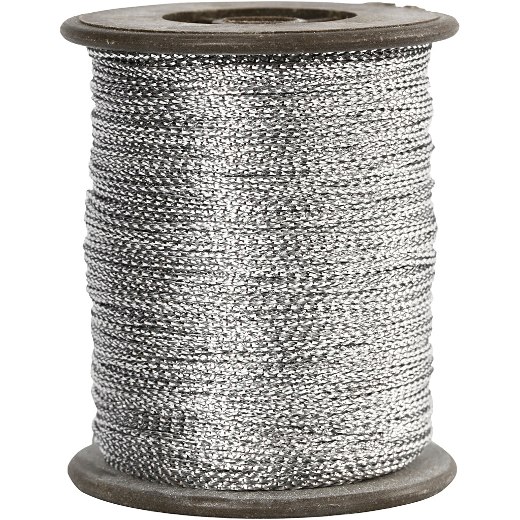 Creativ Firmenschnur, Stärke 0,5 mm, Silber, 100 m 1 Rolle