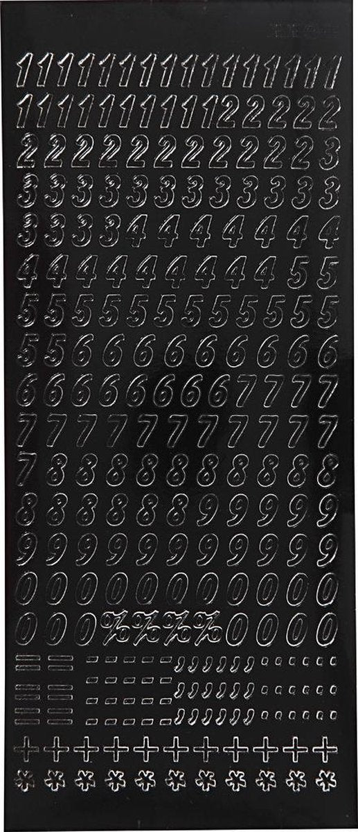 Kreativunternehmen Aufkleber kleine Figuren schwarz, 1 Blatt