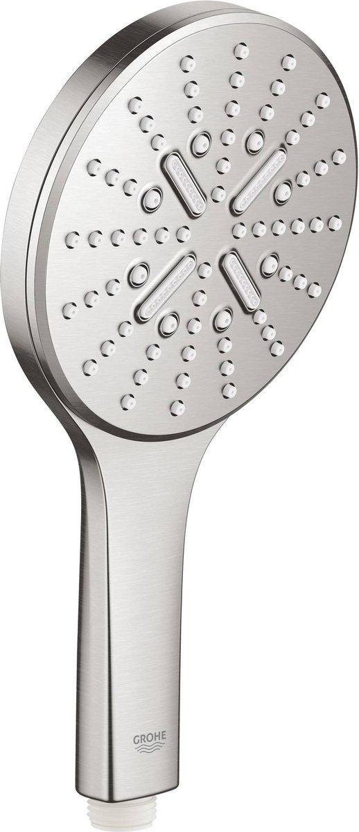 Grohe Rainshower Smartactive 130 Handbrause – 13 cm – 3 Strahlarten – Supersteel – 26574dc0