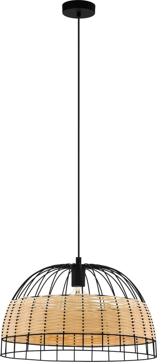 Eglo Anwick – Hängelampe – E27 – ø 50 cm – schwarzes Rattan