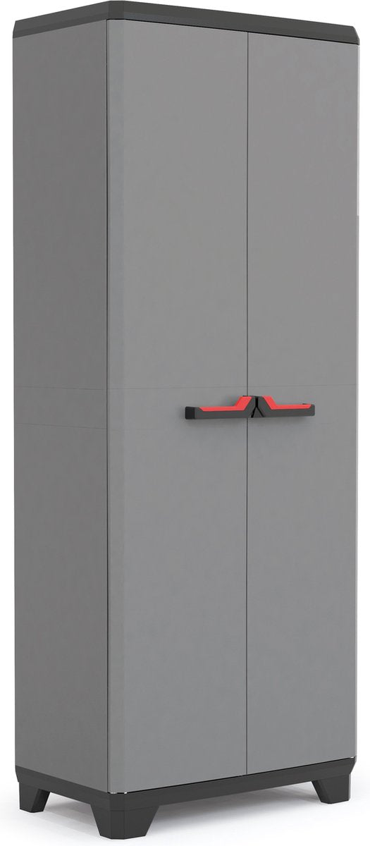 Keter Stilo Aufbewahrungsschrank hoch – Utility – 3 Regale – 39 x 68 x 173 cm – dunkelgrau schwarz
