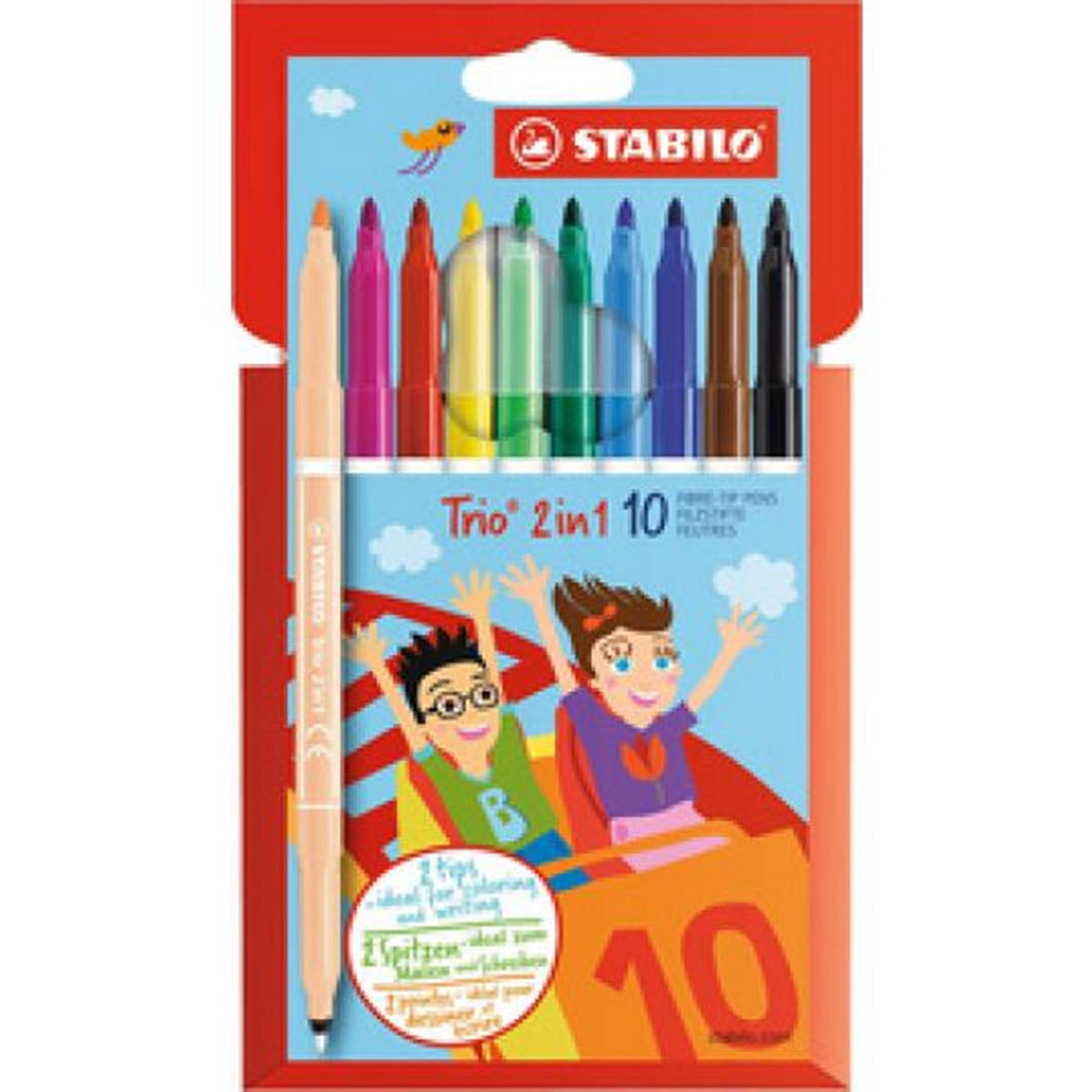 Stabilo Trio 2 in 1 Filzstiftetui 10