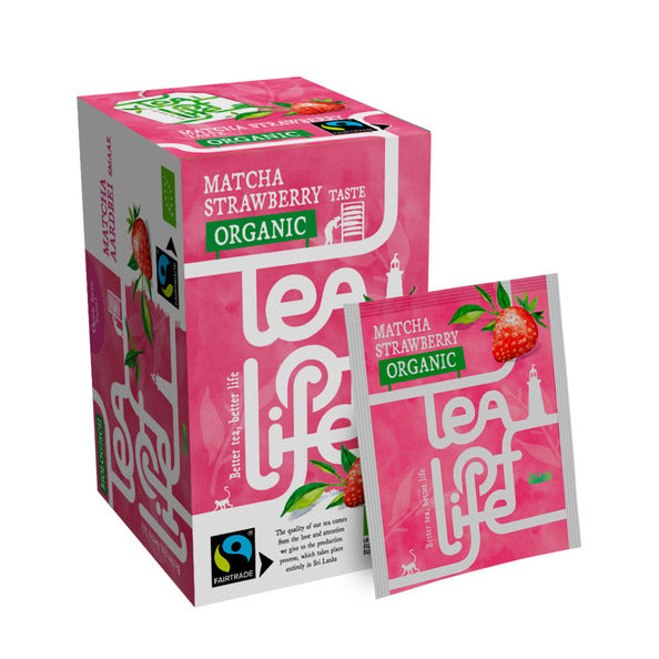 Tee des Lebens fair gehandelte Bio-Matcha-Erdbeere (25x 1,5gr)