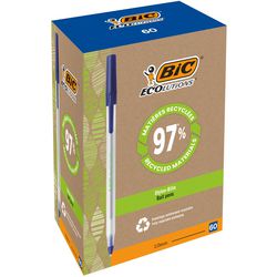 Kugelschreiber Bic Round Stic Ecolutions 0,4 mm recyceltes Blau