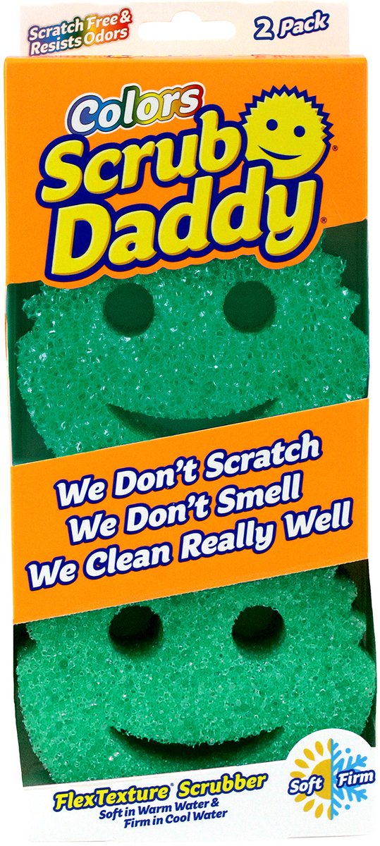 Scrub Daddy Reinigungsschwamm – grün – 2 Stück