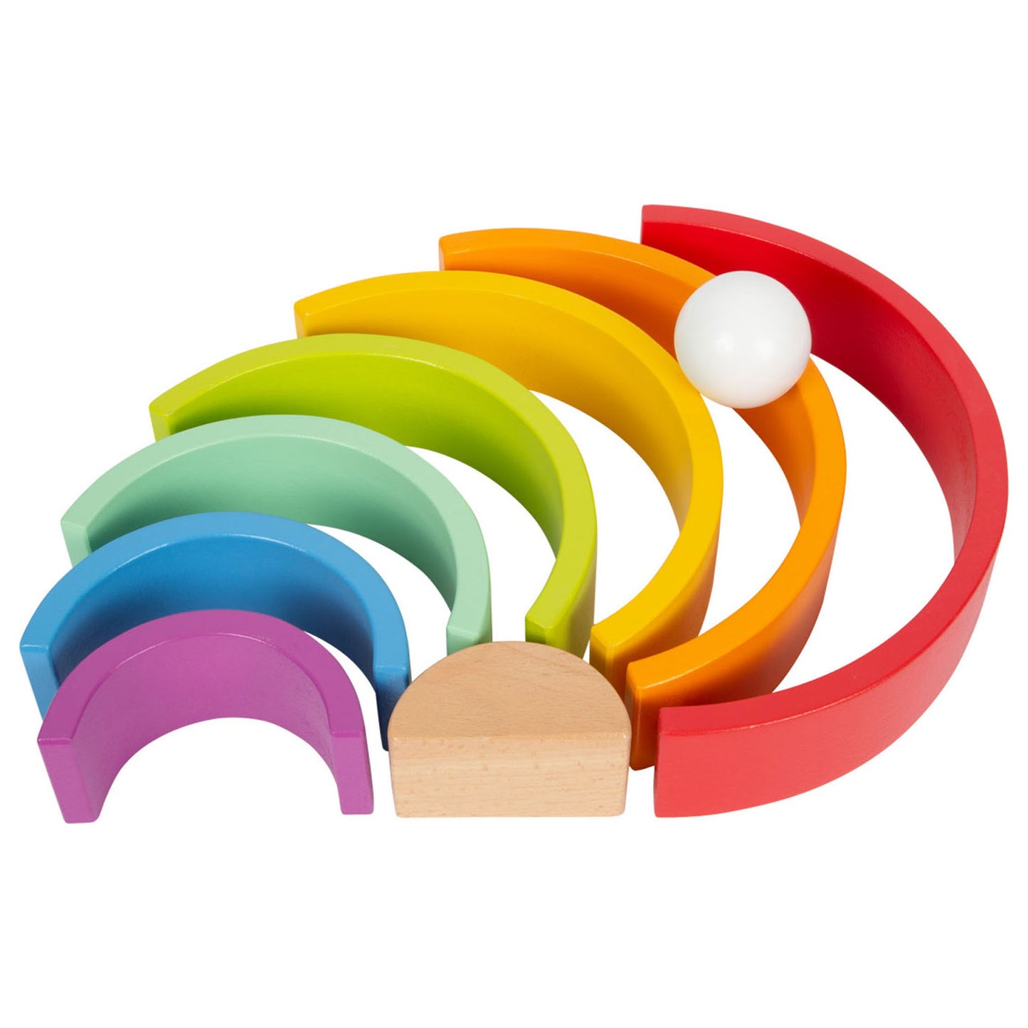 Kleine Fußhölzern Bausteine Regenbogen, 9dlg.