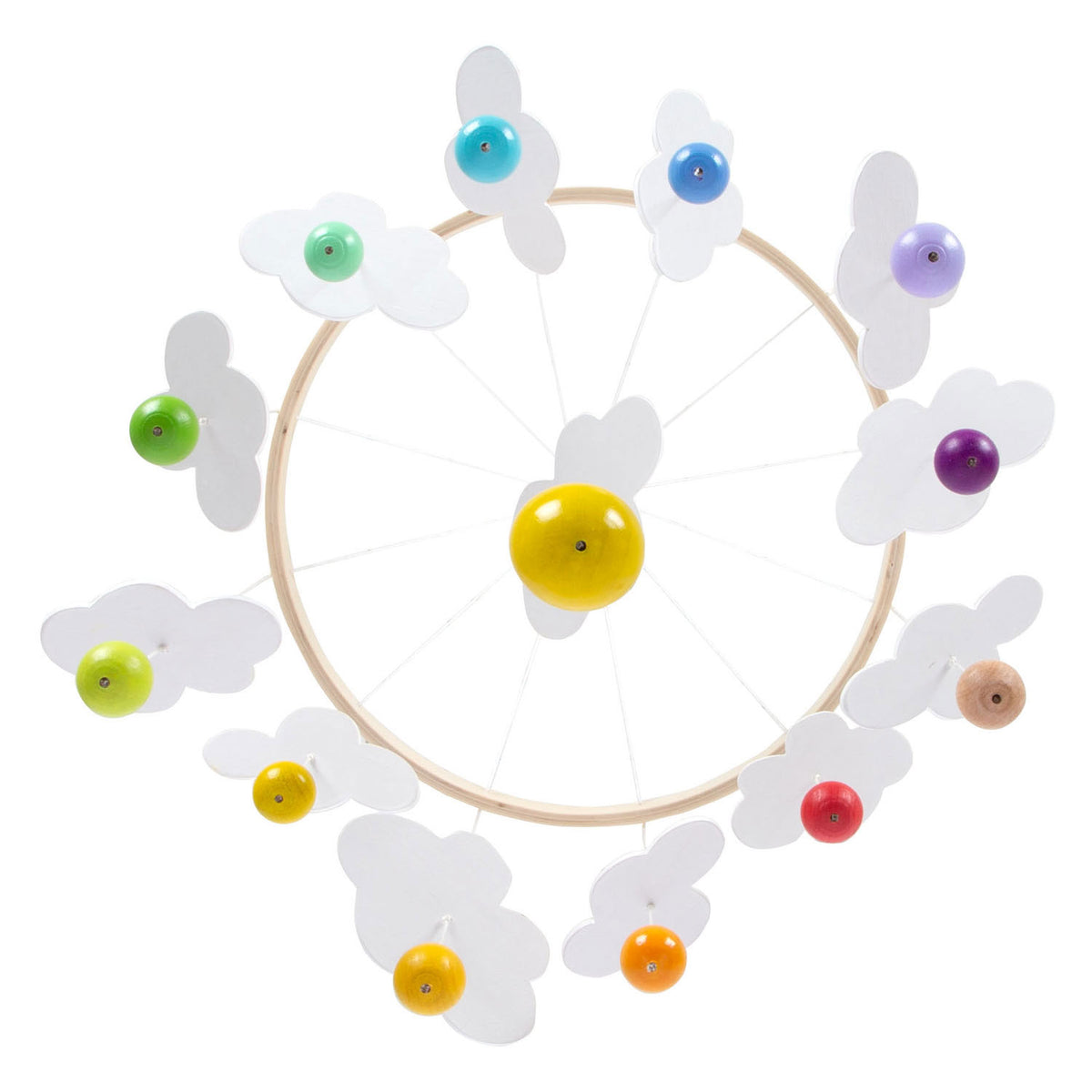 Kleiner Fuß Holz Baby Mobile Regenbogen
