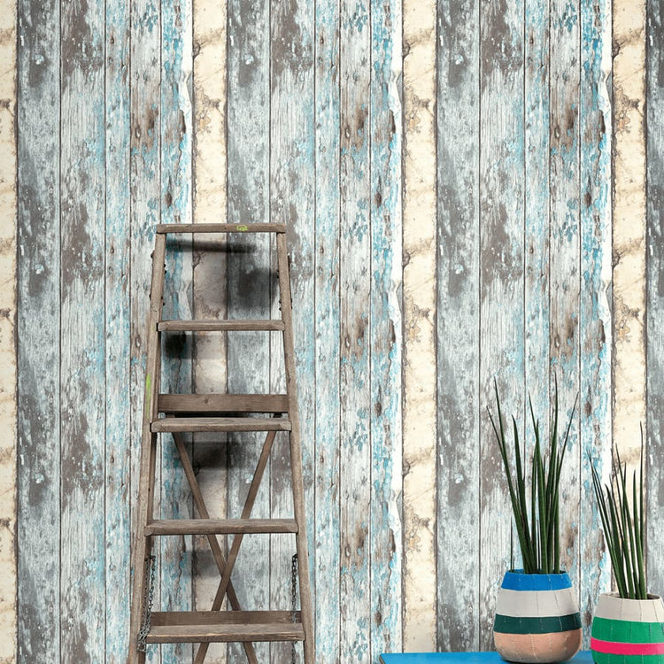 Niederländische Wandverkleidung Niederländische Wandverkauftapete Steigerhout Blue PE10012