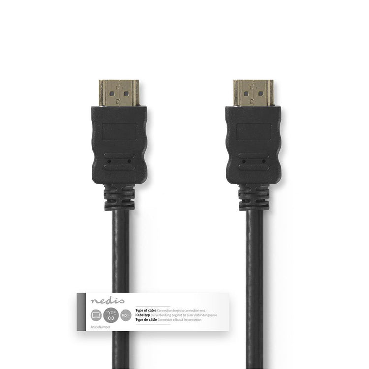 Nedis CVGT34000BK100 Hochgeschwindigkeit HDMI -Kabel mit Ethernet -HDMI -Stecker HDMI -Anschluss 10 m Schwarz