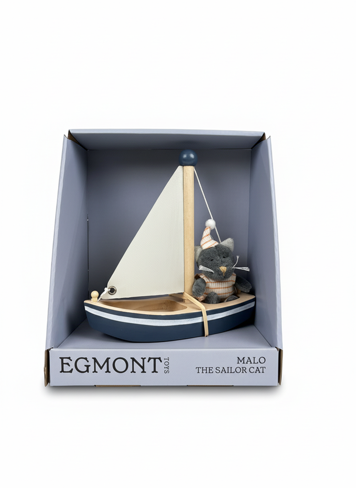 Egmont Malo, die Katze im Boot. 18x18x8