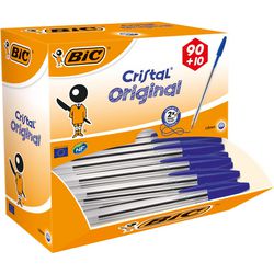 Kugelschreiber Cristal Medium 0,4 mm 100 Stück blau