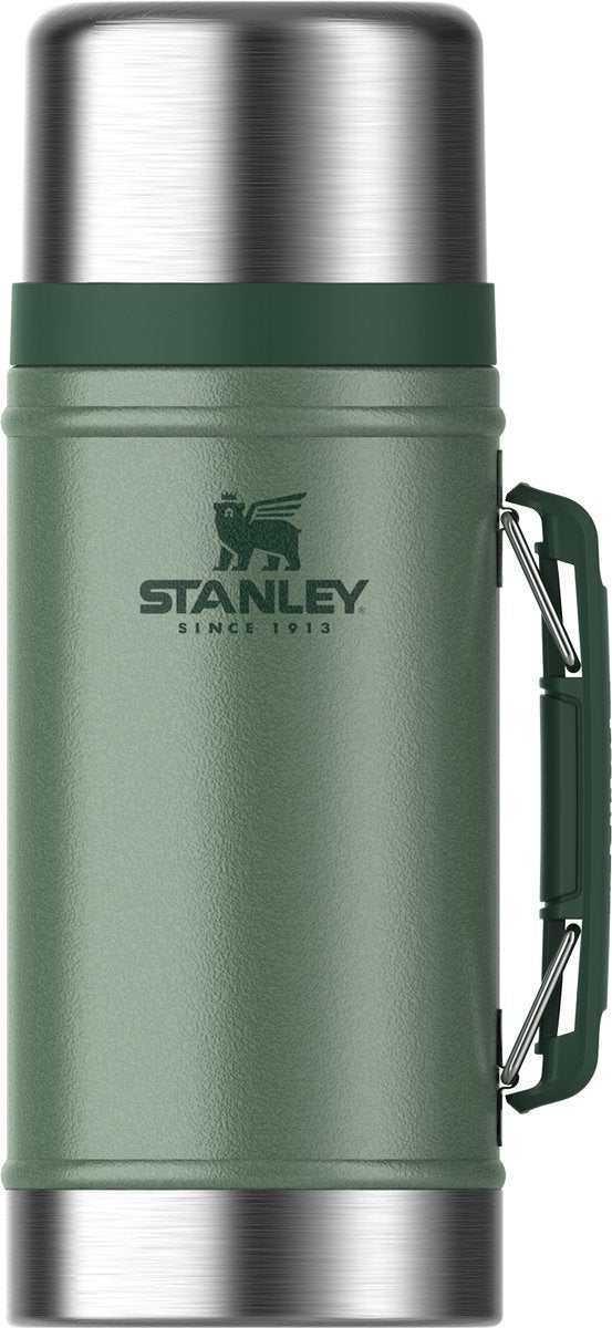 Stanley klassisches, legendäres Lebensmittelglas 0,94 l – Thermos-Lunchbox hält 20 Stunden warm – Deckel dient als Schüssel – auslaufsicherer Lebensmittelbehälter – BPA-frei – spülmaschinenfest – Hammerschlaggrün