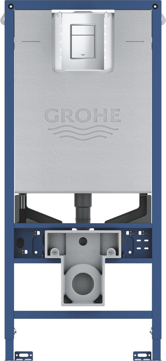 Grohe Rapid SLX 3-in-1 Installationsset - Einbauspülkasten 1,13m für ein Wand-WC - mit Bedienplatte skate cosmopolitan s, Universalspüle, Bedienplatte, Flowmanager, Wandhalterungen und Steckdose - 39603000