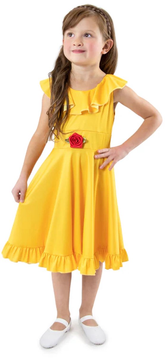 Kleine Abenteuer – gelbes Beauty-Twirl-Kleid – Größe (98-110)
