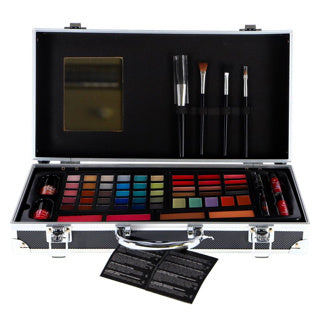 Casuelle Make-up-Koffer schwarz breit