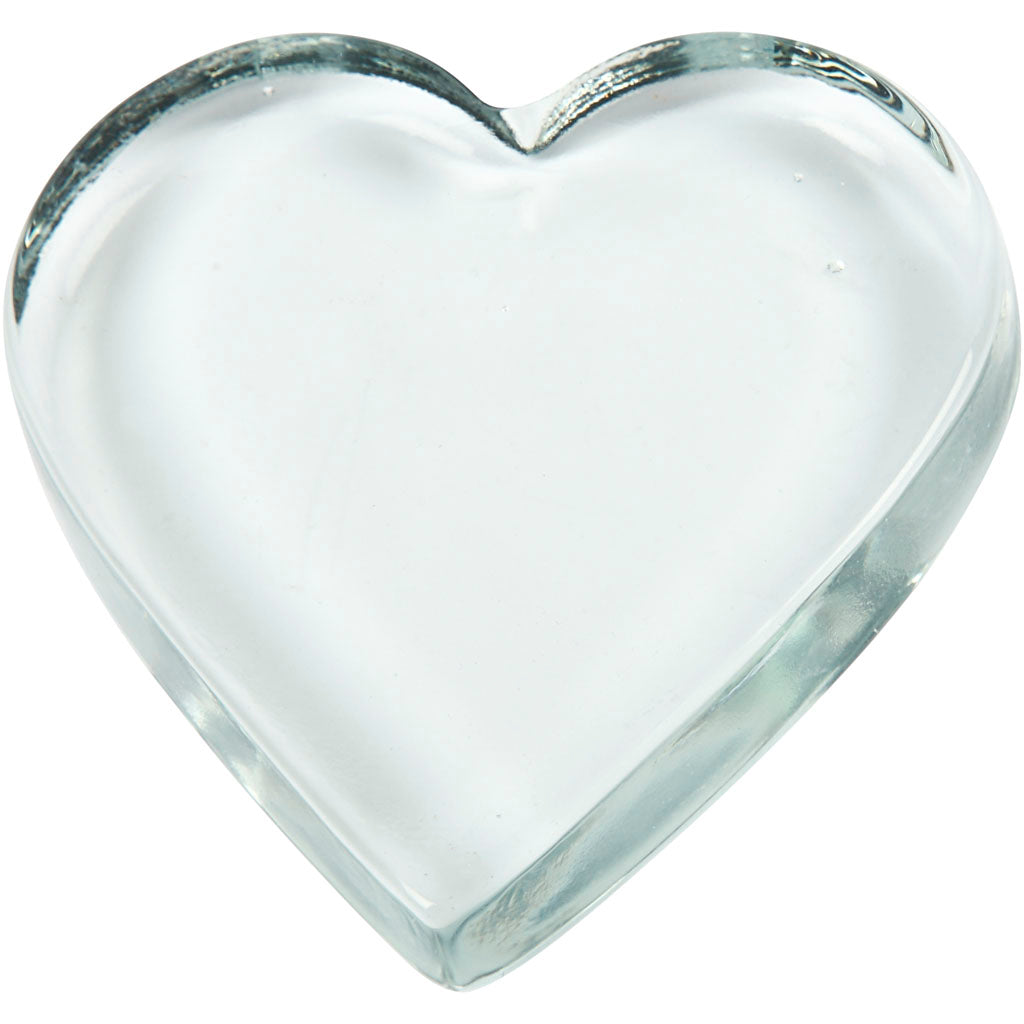 Creativ Company Glass Hart Transparent 9x9cm, 10st.