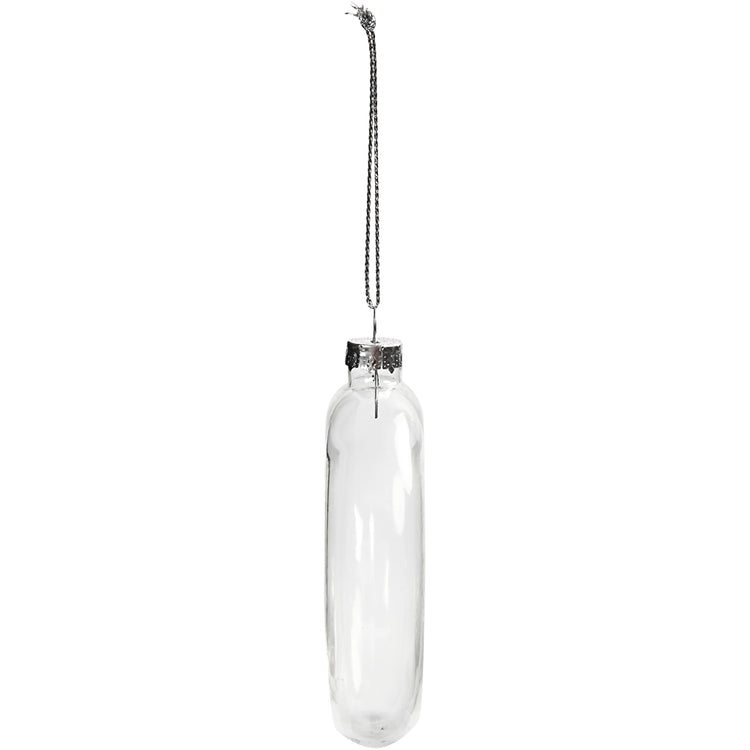 Creativ Company Flachglas-Weihnachtskugel, D 8 cm, Dicke 2,1 cm, 6 Stück 1 Box