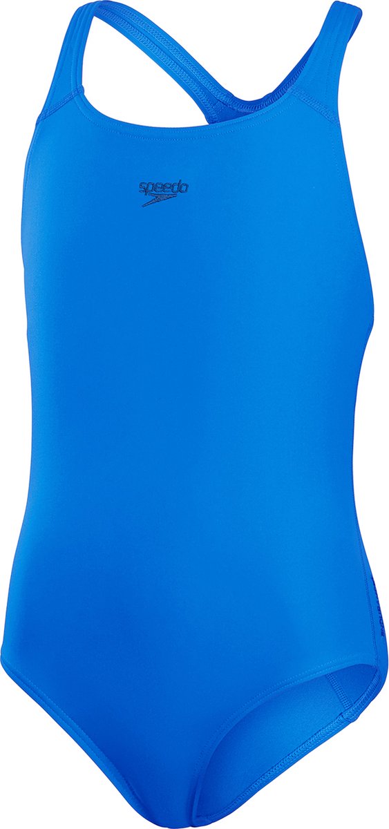 Speedo Eco+ Medalist Mädchen-Sportbadeanzug – Blau