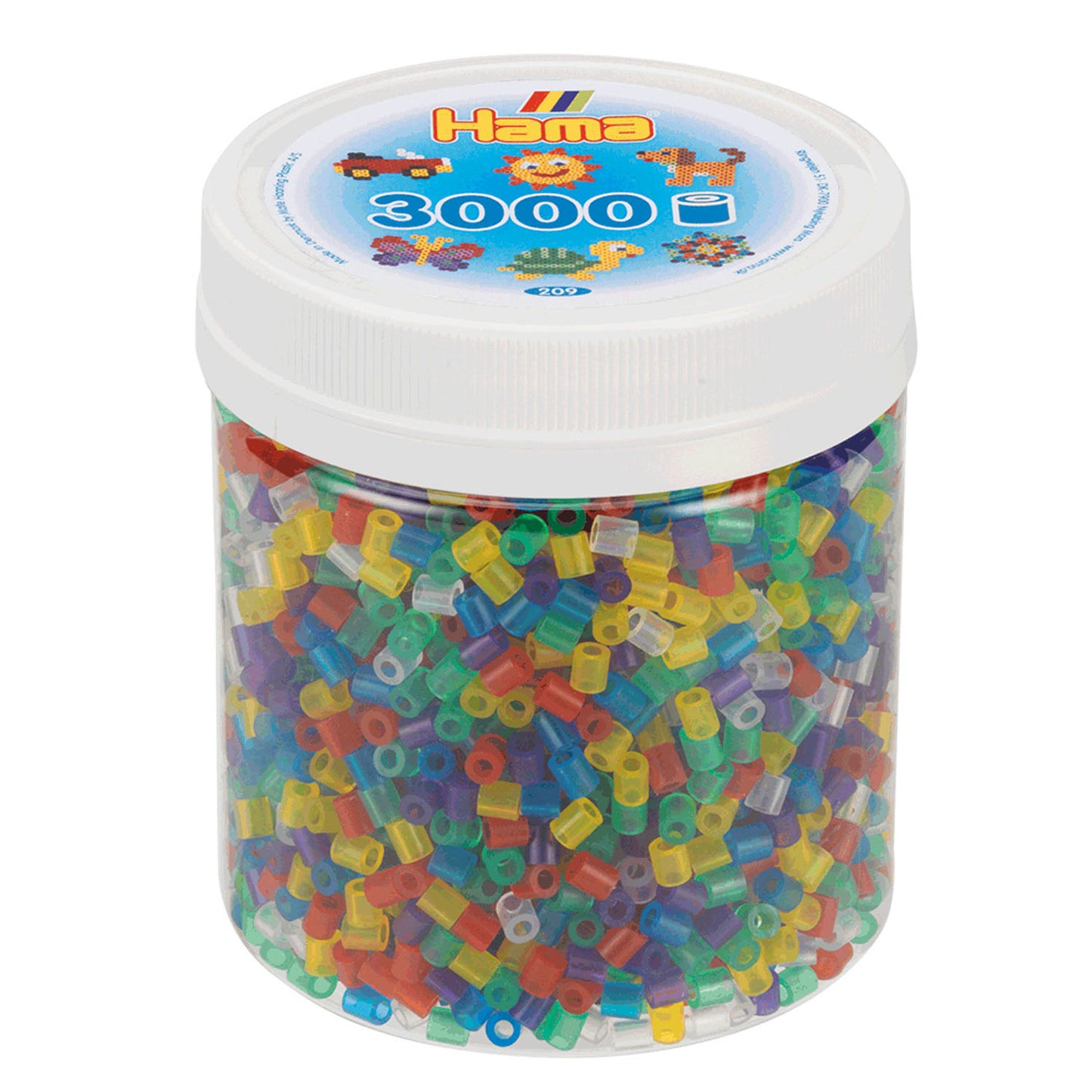 Hama -Streichperlen in einem Glas transparenten Mischung (53), 3000st.