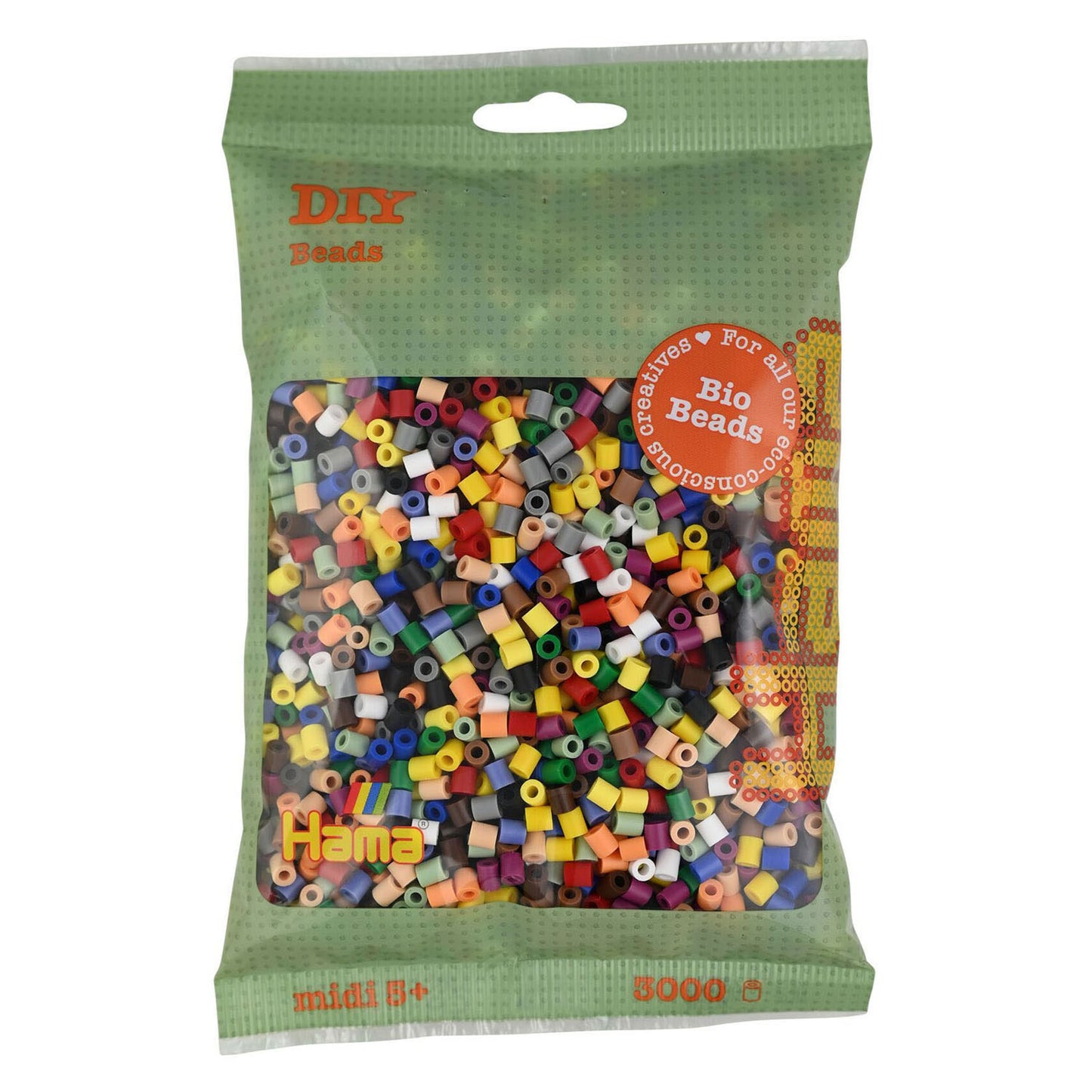 Hama Bio String Perlen Color Mix (199), 3000st.