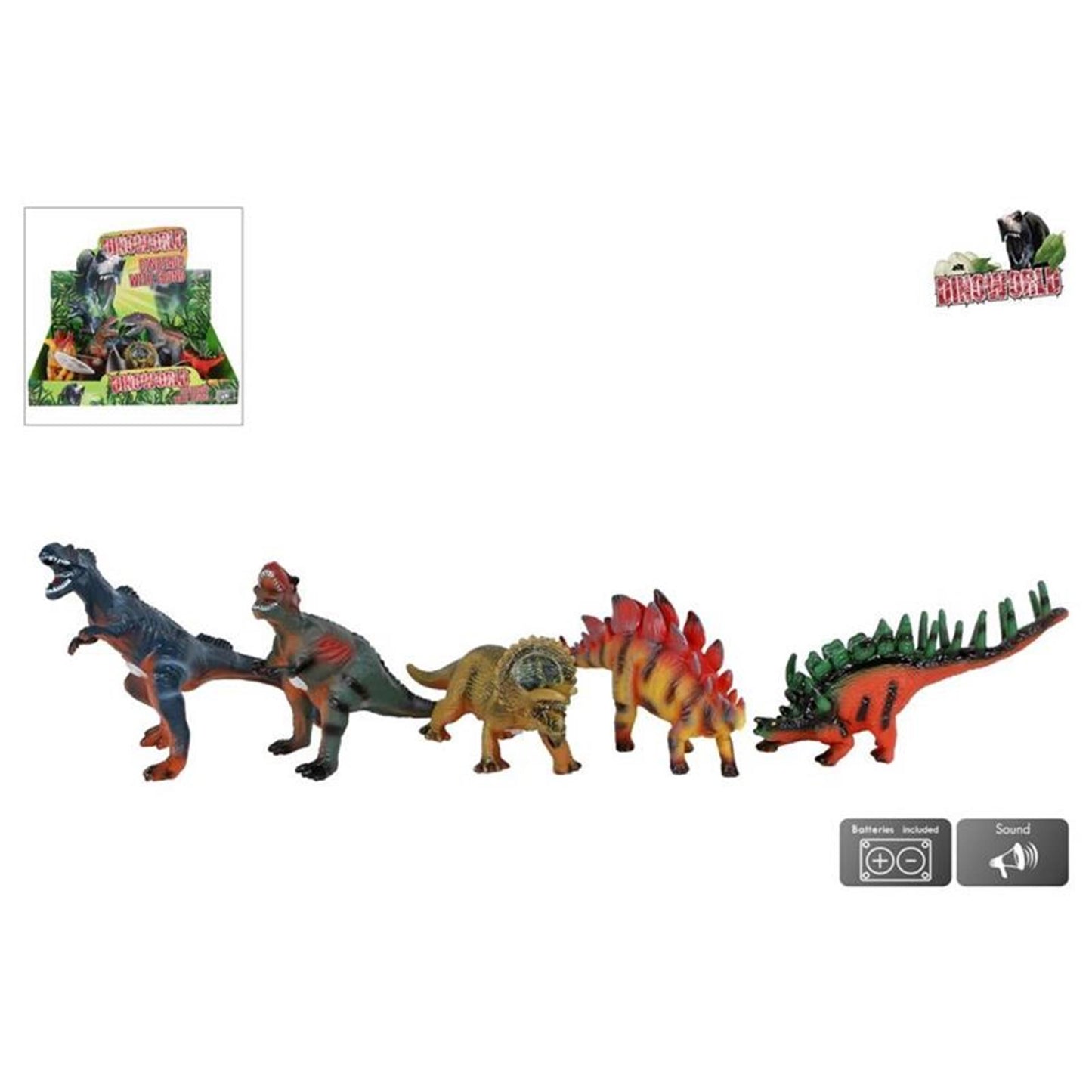 Dinoworld Dinosaurier mit Sound 23-25cm