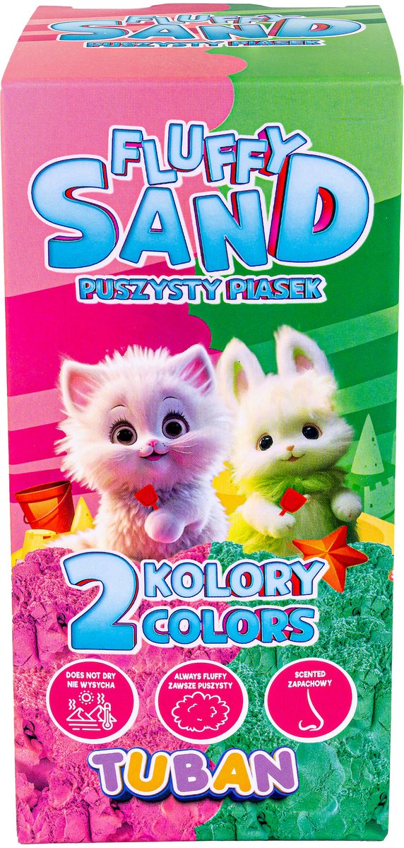 Tuban Sand flauschiger Sand | rosa grün 2 x 70 g